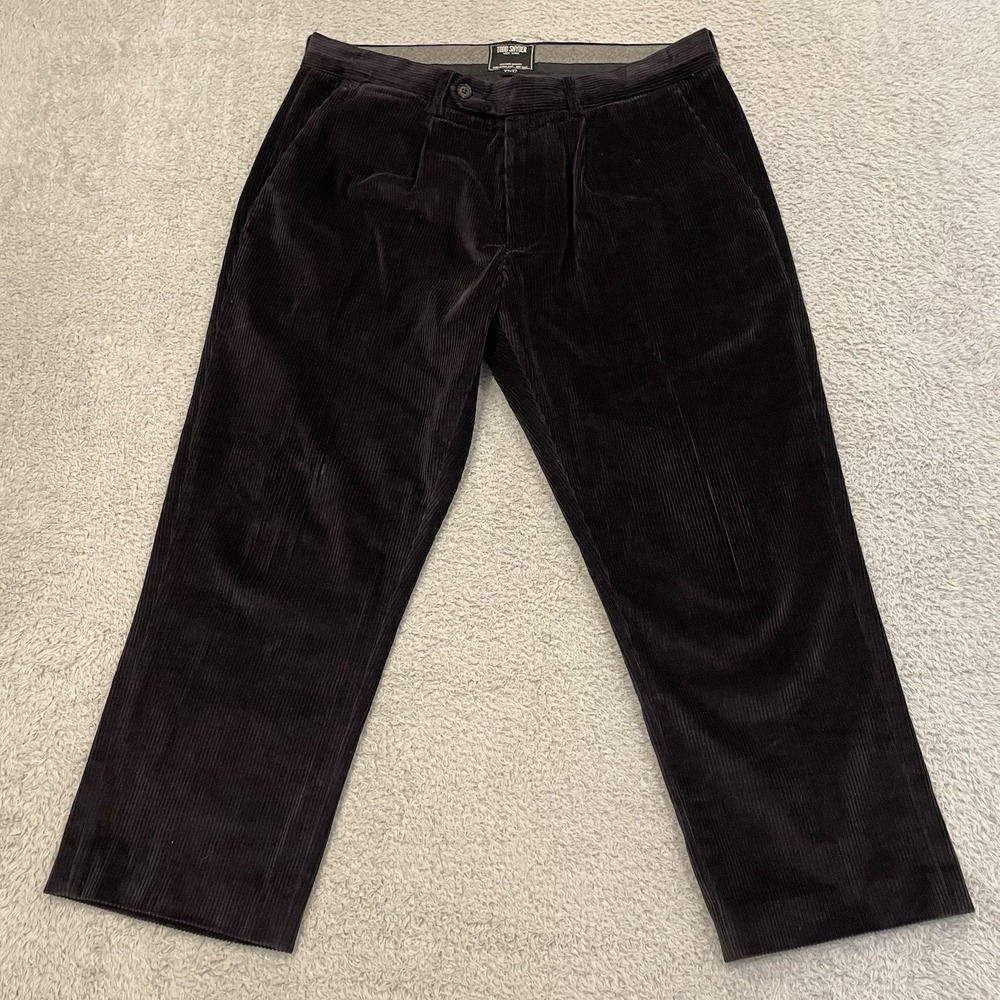 Todd Snyder Italian Corduroy Madison Trouser Pant Mens 34x23 Hemmed Black Cotton